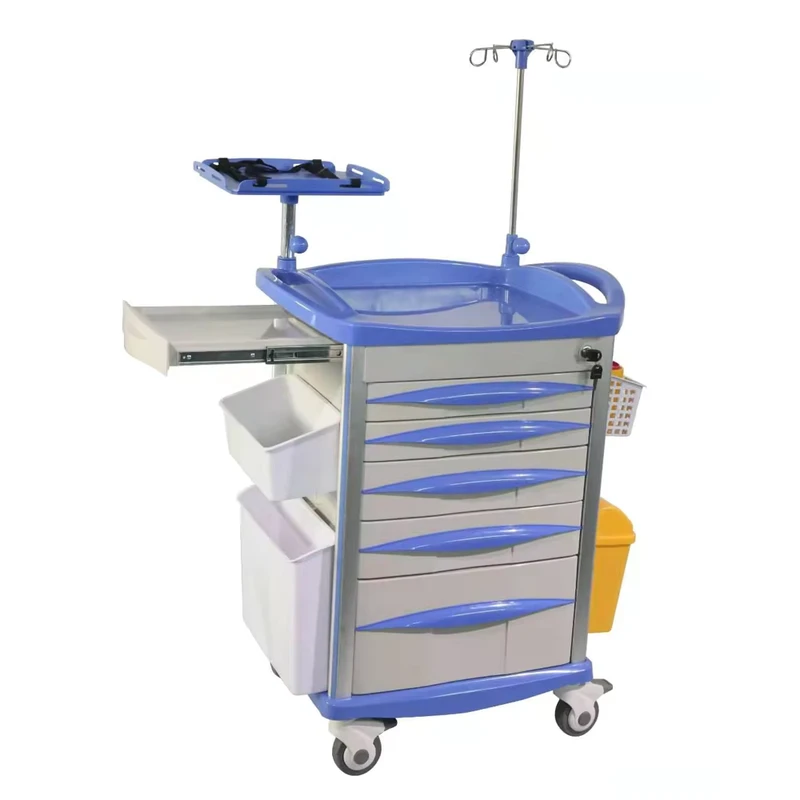 Bed Hospital Supply Trolley Medical Cart Abs Medical Emergency Trolley China Medical Emergency Trolley