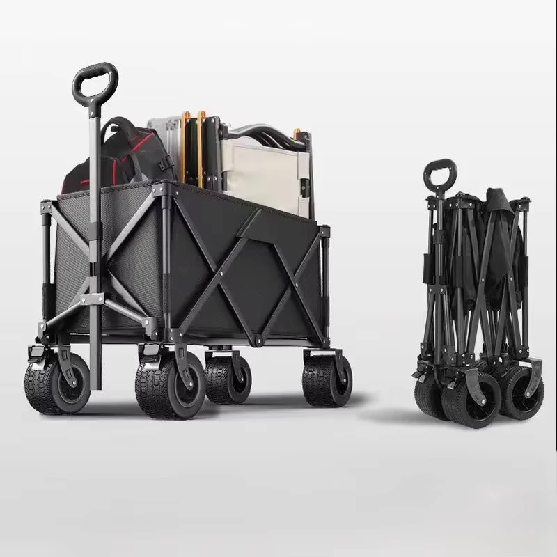 Best Seller Collapsible Platform Outdoor Folding Camping Wagon Utility Cart Shopping OEM Picnic Cart Large Capacity