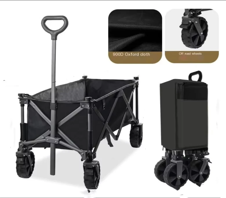Big Flat fold Style Camping Trolley for Outdoor Use Durable Lightweight for Shopping Park Visits Water Resistant Storage