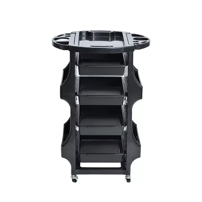 Black Hair Salon Hair Cutting Cart Salon Cart Hair Tools Cart Beauty Cart