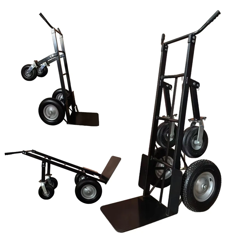 Black Heavy Duty Steel Hand Trolley