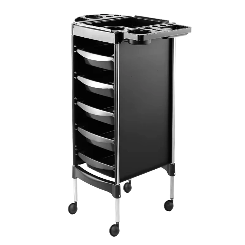 Black PP Hair Salon Trolley for Salon Barber Furnation