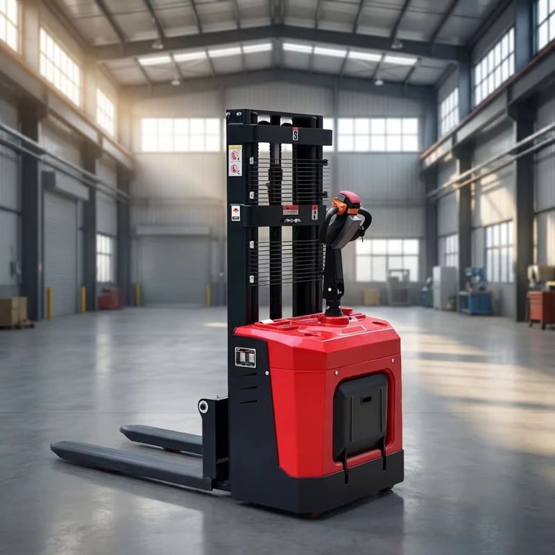 CDD20 2 3 Ton Stacker Forklift with 3m Lift CE Certified Indoor Use Two Stage Mast Lead Acid Battery