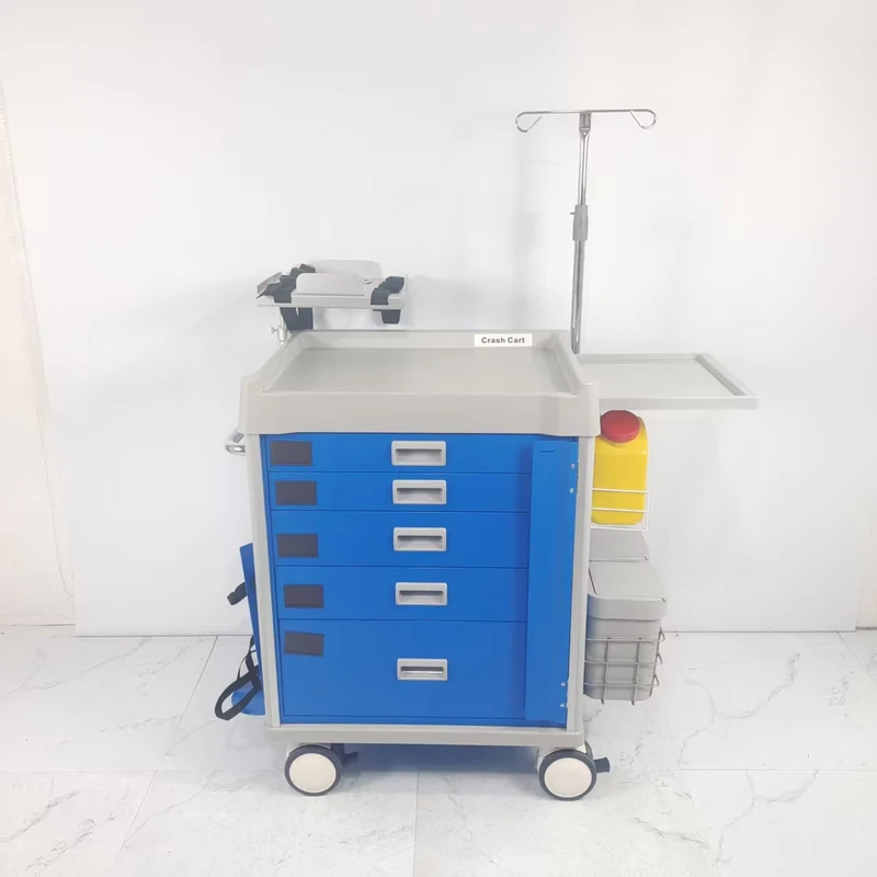 CE Certified Mobile Medical Utility Cart Mobile Hospital Cart OEM Emergency Crash Cart Manufacturer