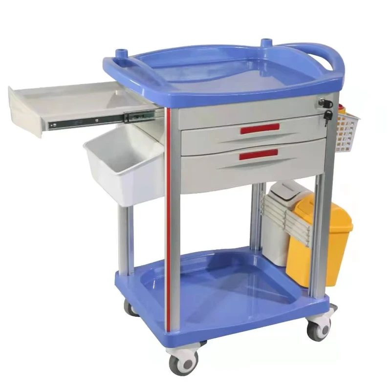CE ISO Approved ABS Hospital Clinic Use Professional Medical Multifunctional Trolley Treatment Cart Chinese Factory