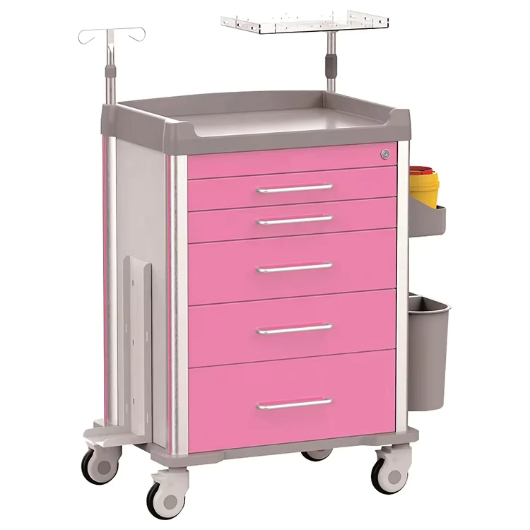 CE ISO13485 Professional Medical Cart Medicine Anesthesia Emergency Trolley Hospital supplies