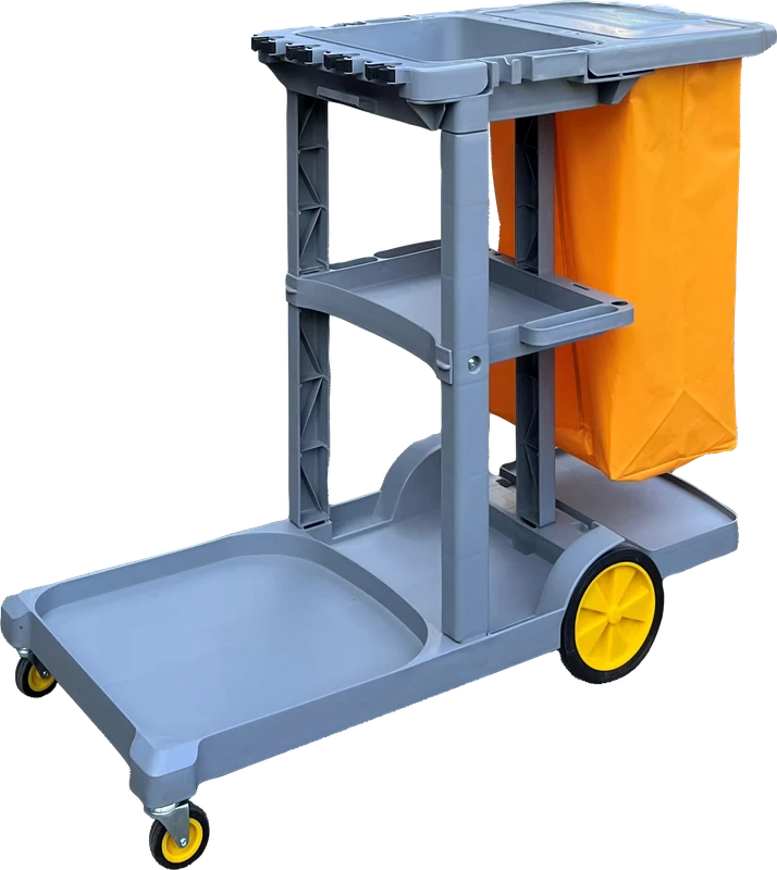 CHAOBAO D 10E High Quality Cleaning Service Trolley 3 Layers PP Janitorial Supplies With Wheels for Hotel Cleaning