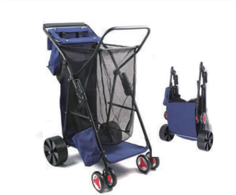 CT 0224 Camping Foldable Trolley Garden Folding Wagon Portable Steel Beach Trolley Cart