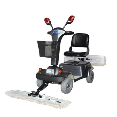 CT4900 Automatic Motorbike High Efficiency Ride on Floor Mop With Delux Dust Mop Electric Dust Carts