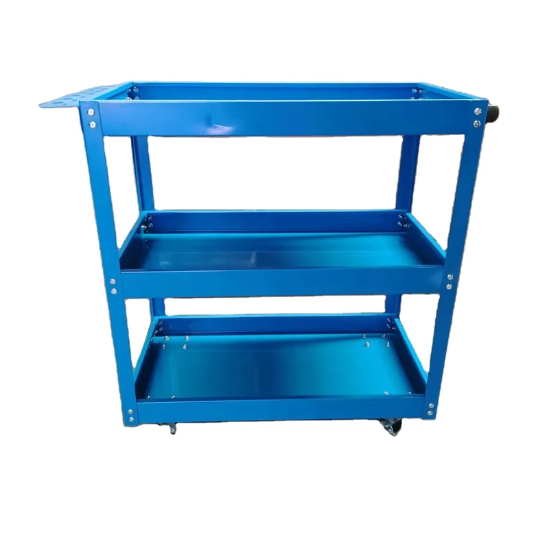 Cabinet Tool Cart Workshop Garage Steel Four Wheel Platform Tool Cart with Handle 150kg Capacity