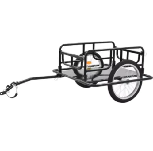 Camper Utility Tool Cart Transport Bike Cargo Luggage Storage Metal Handle Bicycle Trailer 150kg Load Capacity 1 Year Warranty
