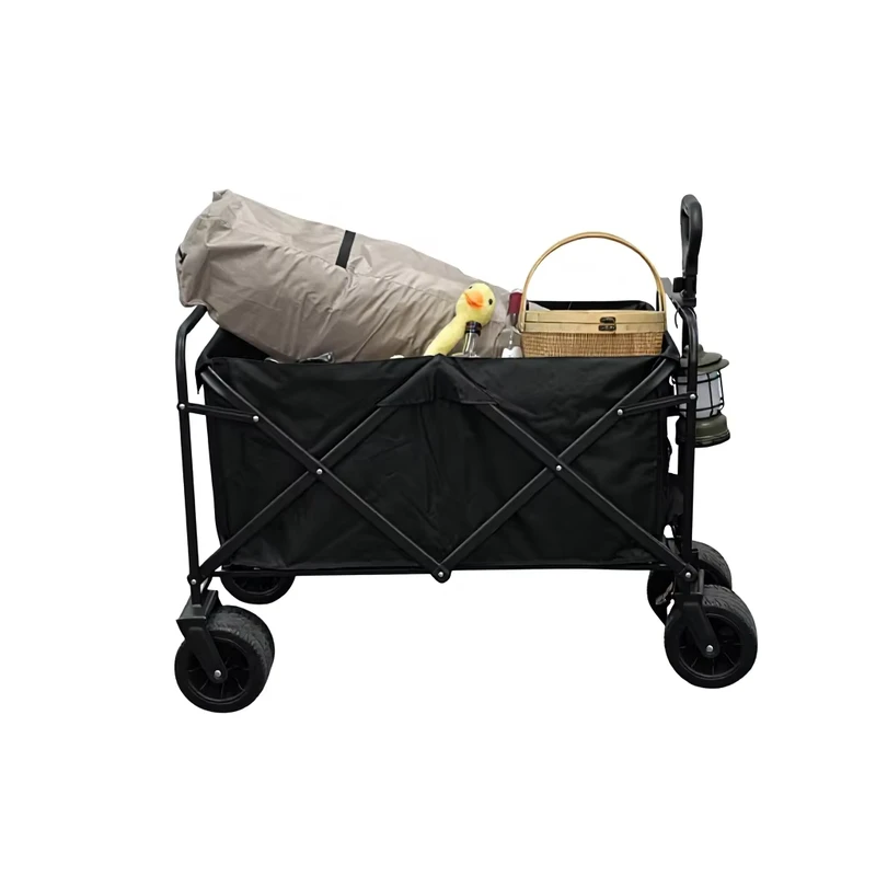Camping Car Outdoor Foldable Camping Car Small Trailer Picnic Car Portable Outdoor Camping Handle Collapsible Wagon