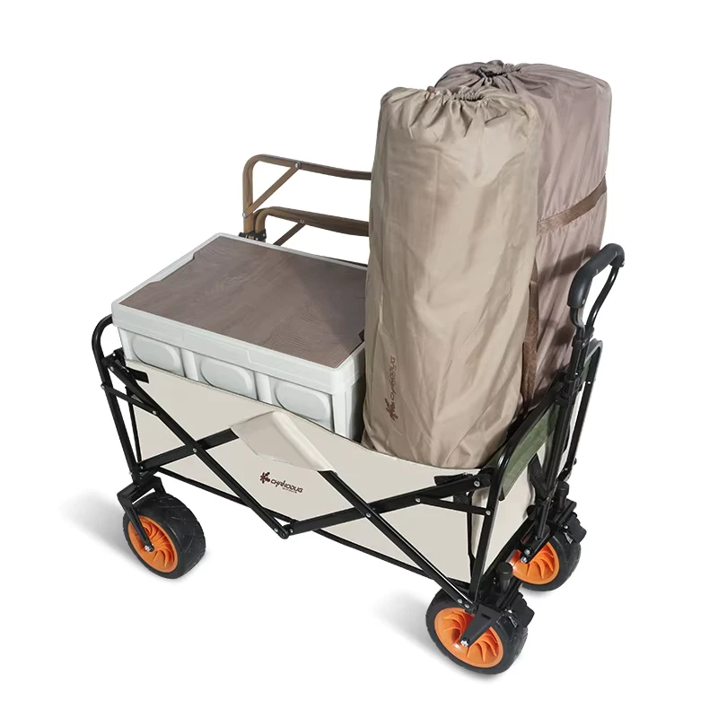 Camping Cart Camping Trailer Foldable Shopping Cart Camp Car Pull Rod Car