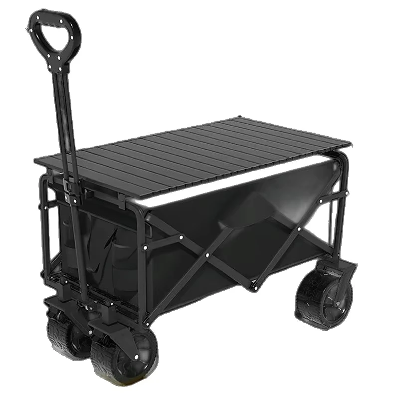 Camping Cart Outdoor Folding Dolly Stall Setup Picnic Trailer Portable Travel and Household Delivery Pickup Model 014