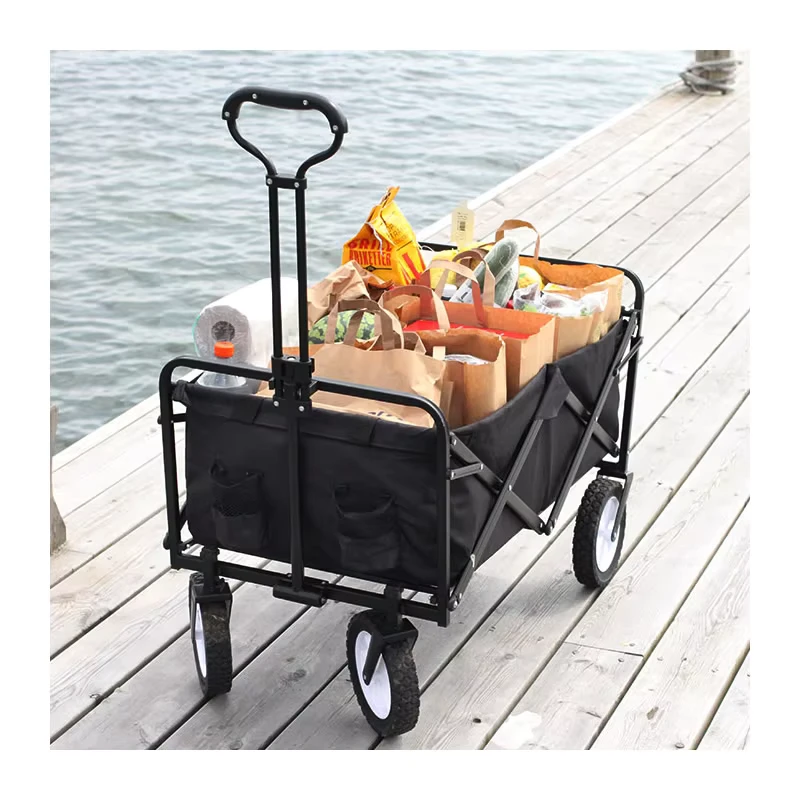 Camping Trolley Wagon Folding Camping Cart Folding Market Trolley