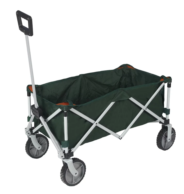 Camping Wagon Cart Outdoor Garden 4 Wheels Fishing Trolley Cart Camping Beach Wagon Foldable