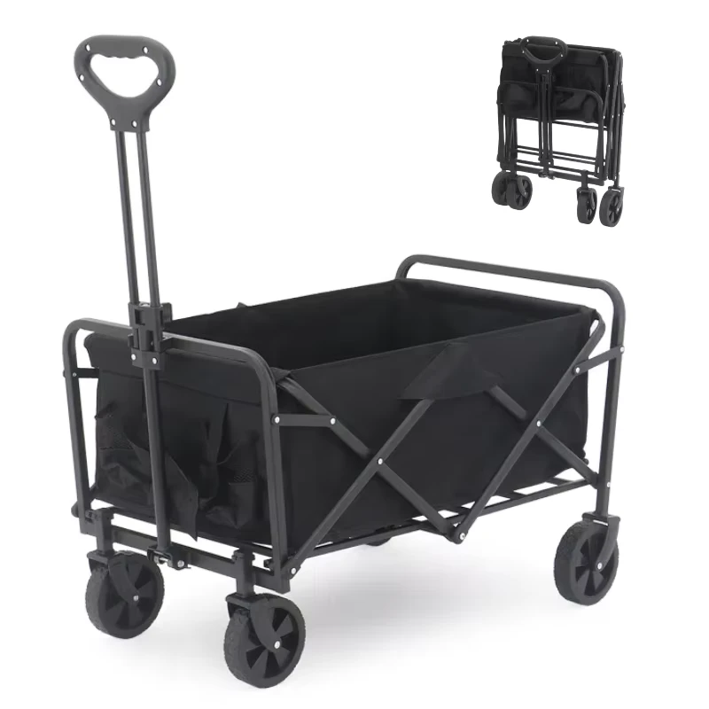 Camping Wagon Cart Portable Heavy Duty Collapsible Wagon Utility Folding Camping Wagon Cart