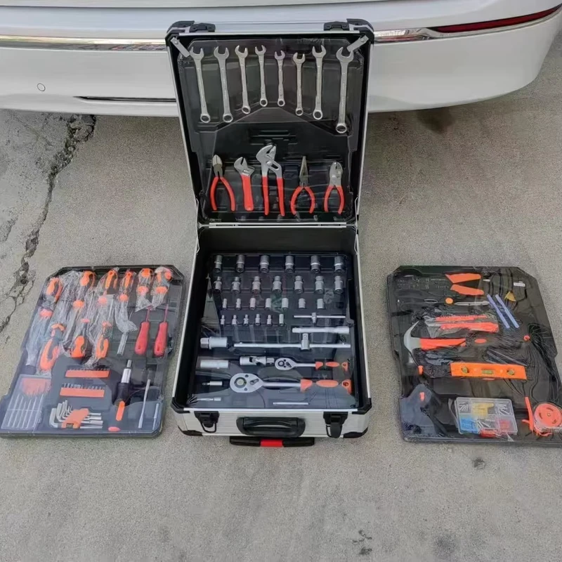 Carbon Steel 187 Kit Household Hardware Tools Combination Set Auto Repair Machine Repair Trolley case Socket Wrench