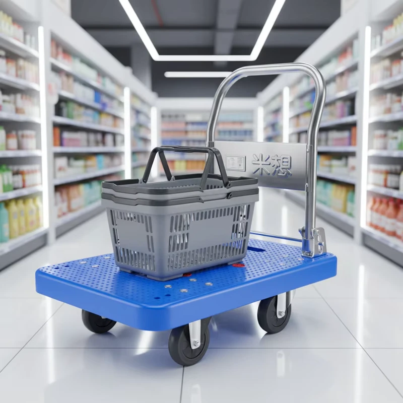 Cargo Carrying Trolley Furniture Trolley Chinese Shopping Platform Capacity Moving Cart Fold up Hand Cart Moving Company Tools
