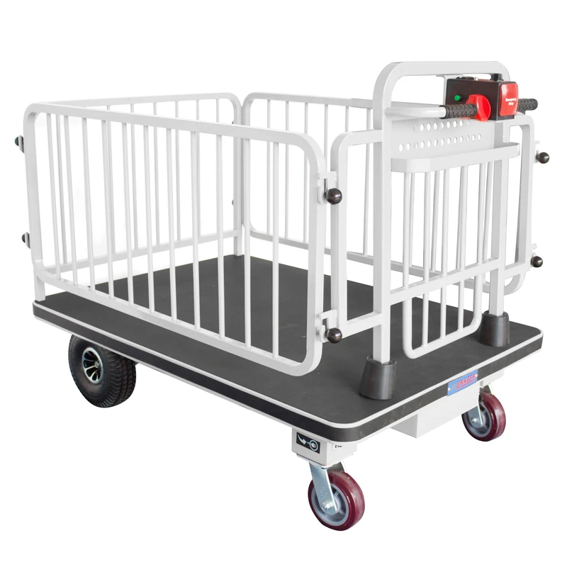 Cargo Heavy Duty Motorized Hand Truck Electric Trailer Trolley Electric Garden Cart Electric Trolley Carts Platform