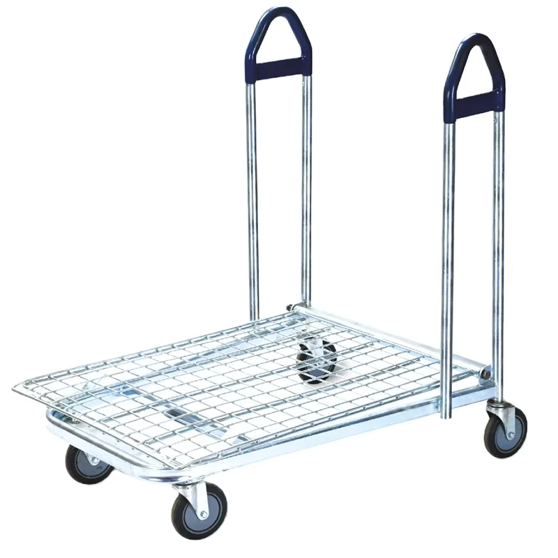 Cargo Storage Nesting Supermarket Material Handling Steel Mesh Trolley