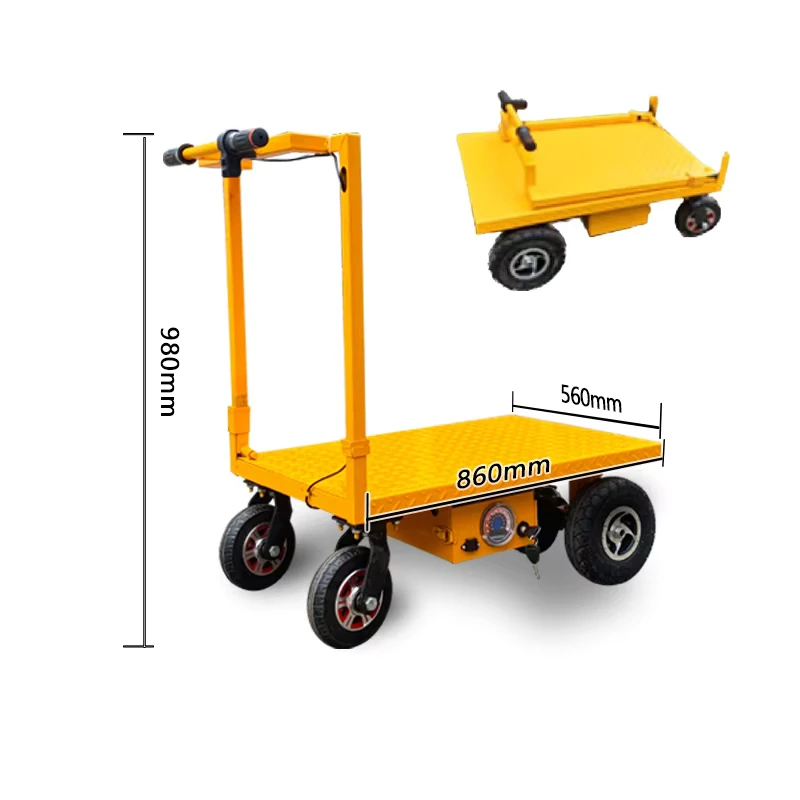 Carrying Capacity Multifunctional Long Logistics Electric Warehouse Cargo Transport Electric Hand Carts Trolleys