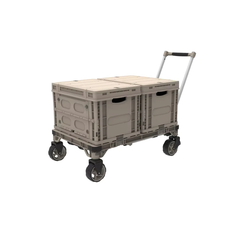 Cart Folding Storage Box Transport Fishing Picnic Camping Outdoor Wagon Cart Multipurpose Hand Carts Trolleys Table