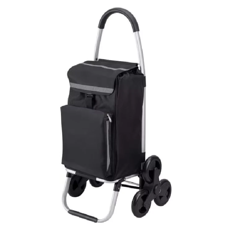 Cart Shopping Trolley Bag with Wheels Portable Aluminum Alloy Stair Climber Trolley Car Folding Hand Pull Outdoor Carton