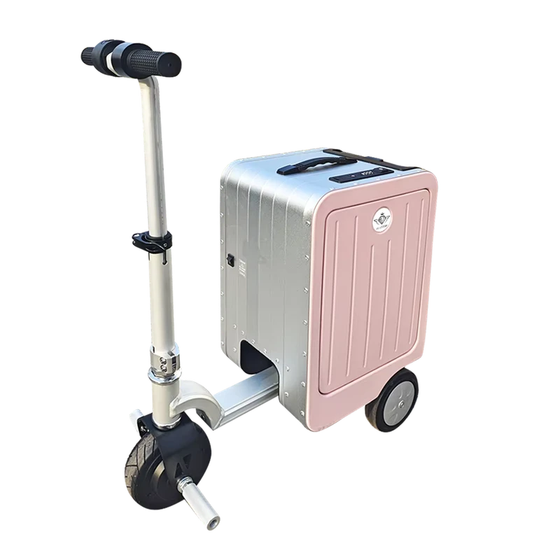 Child Friendly Electric Suitcase Ride Suitcase Luggage Trolley Aluminium Frame for Airport
