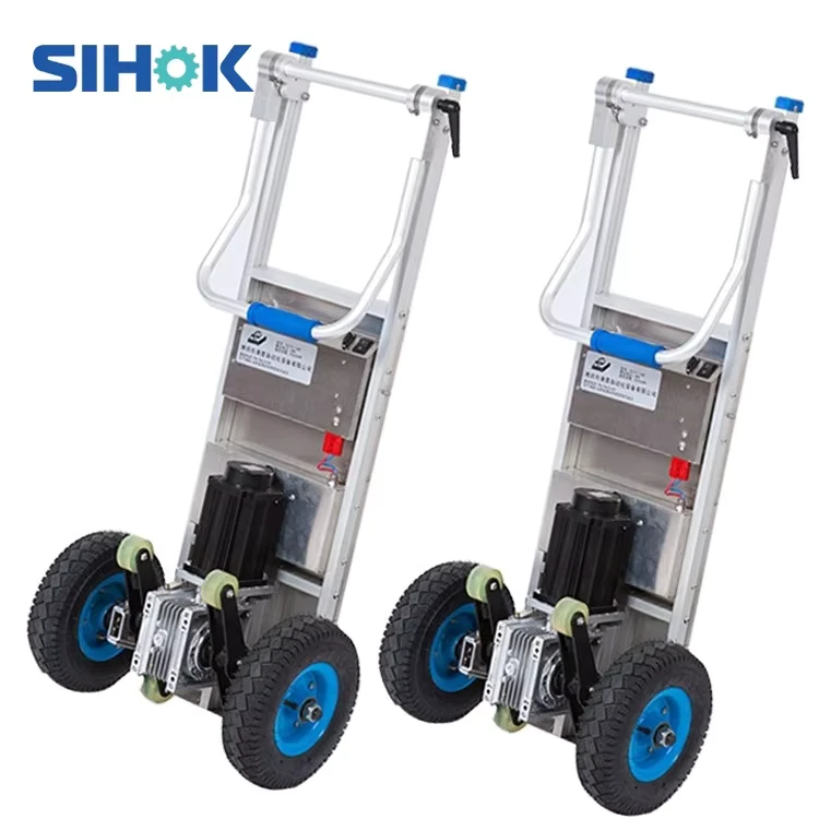 China Aluminum Lithium ion Electric Climber Stair Hand Trolley Cart Two wheel Climber Stair Electric Heavy Duty Trolley Cargo