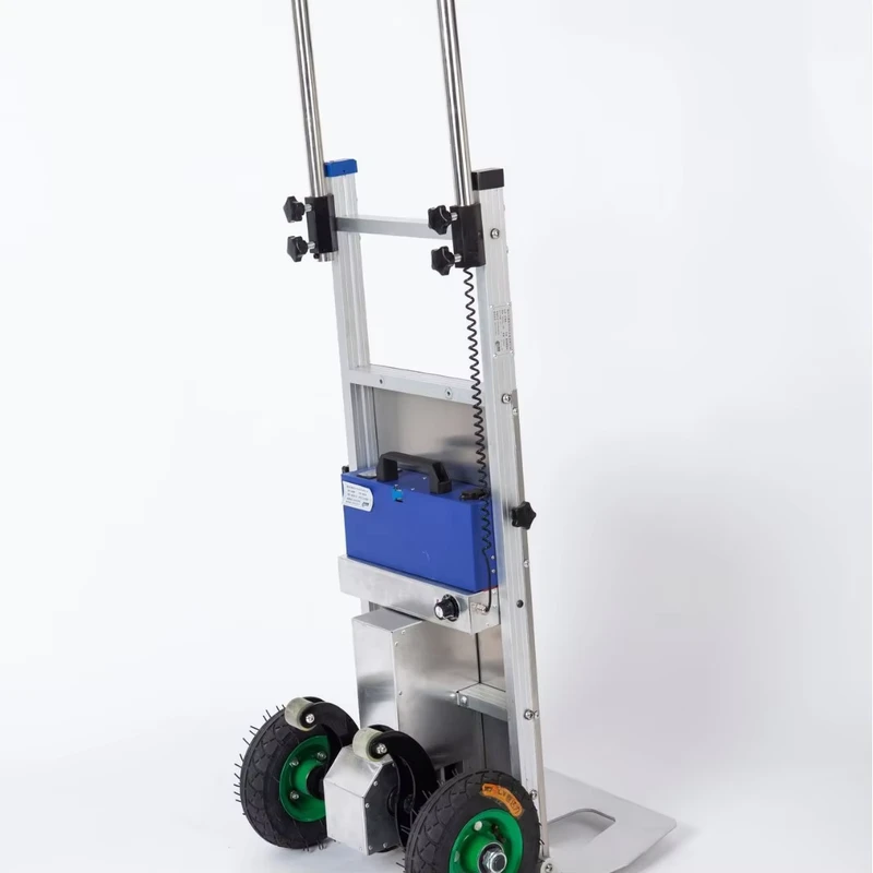 China Aluminum Lithium ion Electric Climber Stair Hand Trolley Cart Two wheel Climber Stair Electric Hight Load Trolley Cargo