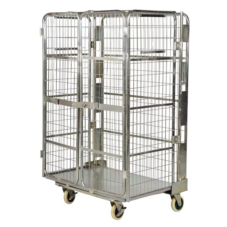 China Brand Customized Roll Cage Logistics Trolley 660lbs Warehousing Movable Transportation Roll Cage Cart