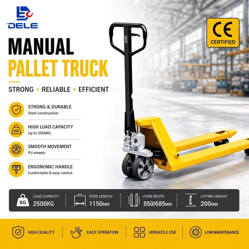 China Factory High Quality Durable Hand Pallet Truck with Casting Pump