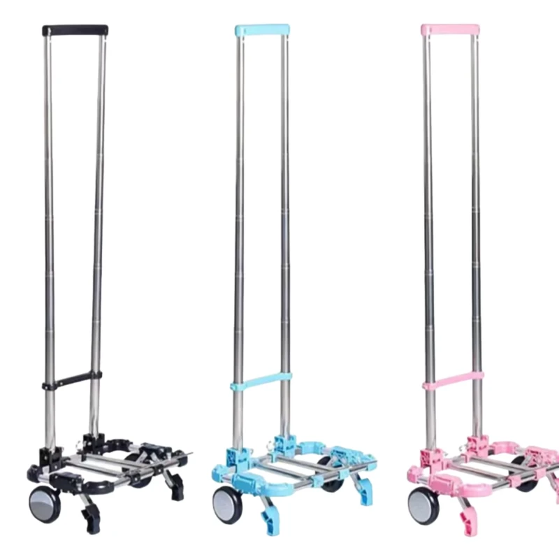 China Factory Outdoor Camping Stainless Steel Mini Portable Foldable Luggage Hand Trolley