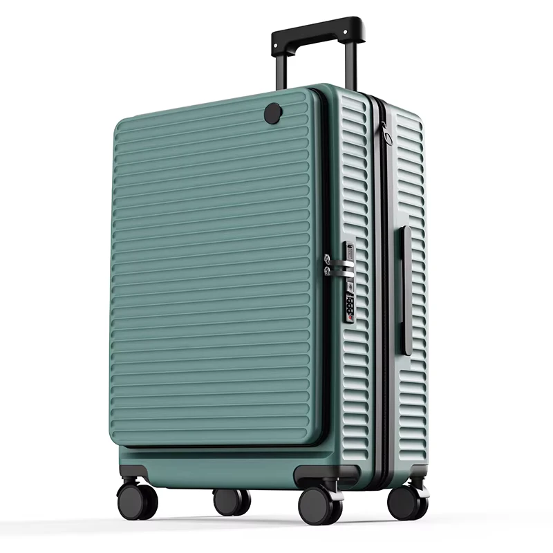 China Front Open Expandable Luggage 3 Piece Set Sturdy PC Carry On Lightweight Multi Functional Trolly Spinner Suitcase 28