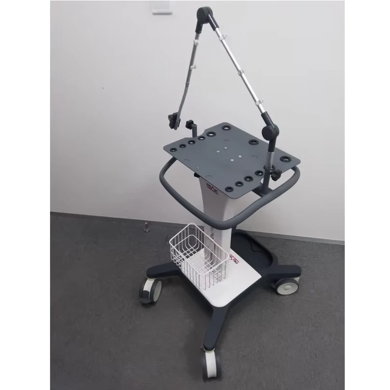 China Manufacturer Customizable Mobile Hospital Trolley Medical Cart for Treatment Laser Machines with Holding Arm