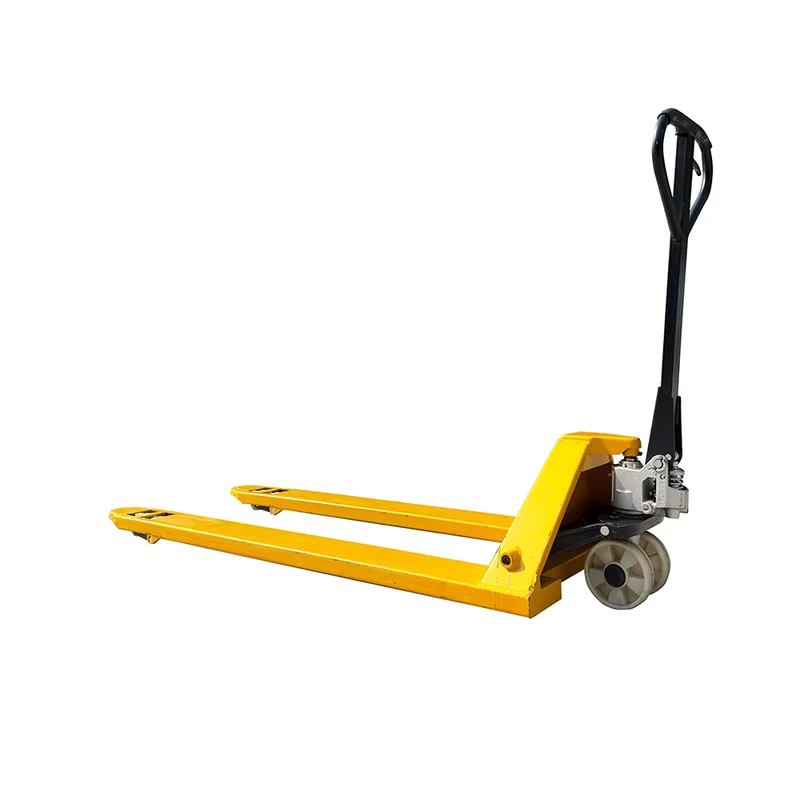 Chinese Factory Direct 2 Tons Manual Powered Pallet Truck Scale Steel Super Long Mechanical Forklift Truck