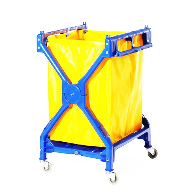 Cleaning Commercial Laundry Basket With Wheels Rolling Laundry Hamper Sorter Storage Cart With Bag for Hotel Hospital Home