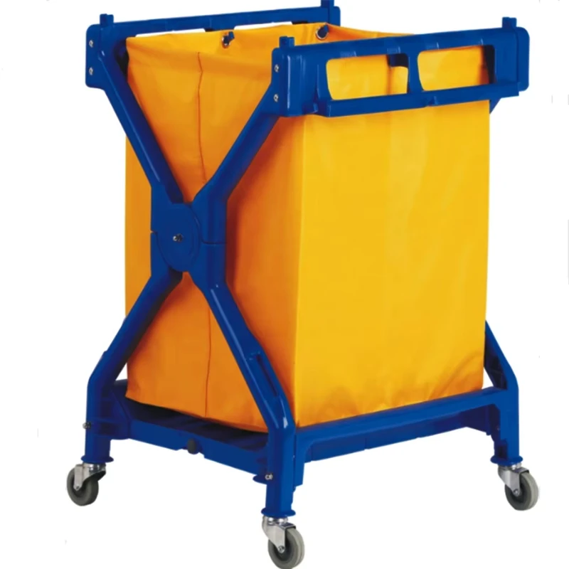 Cleaning Commercial Plastic Frame Laundry Cart With Wheels Home Laundry Sorter With Bag Rolling Laundry Basket Clothes Hamper