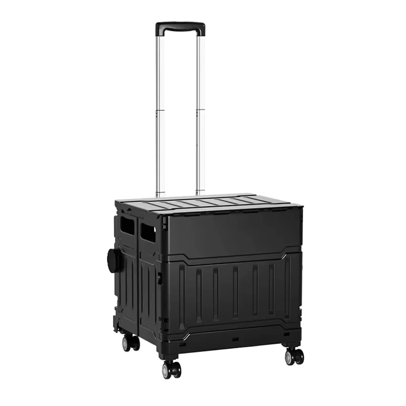 Climblings Plastic Portable Folding Luggage Trolleys Mini Shopping Trolleys Shopping Cart