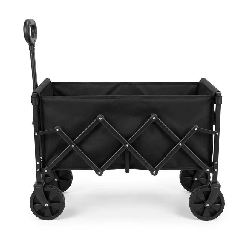 Collapsible Foldable Alloy Steel Wagon 4 Wheel Heavy Duty 180lbs Capacity Lightweight Utility Cart for Camping