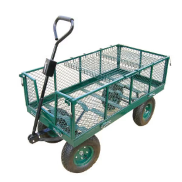 Collapsible Folding Outdoor Utility Wagon Four Wheels Garden Tool Shopping Cart for Hotels Family