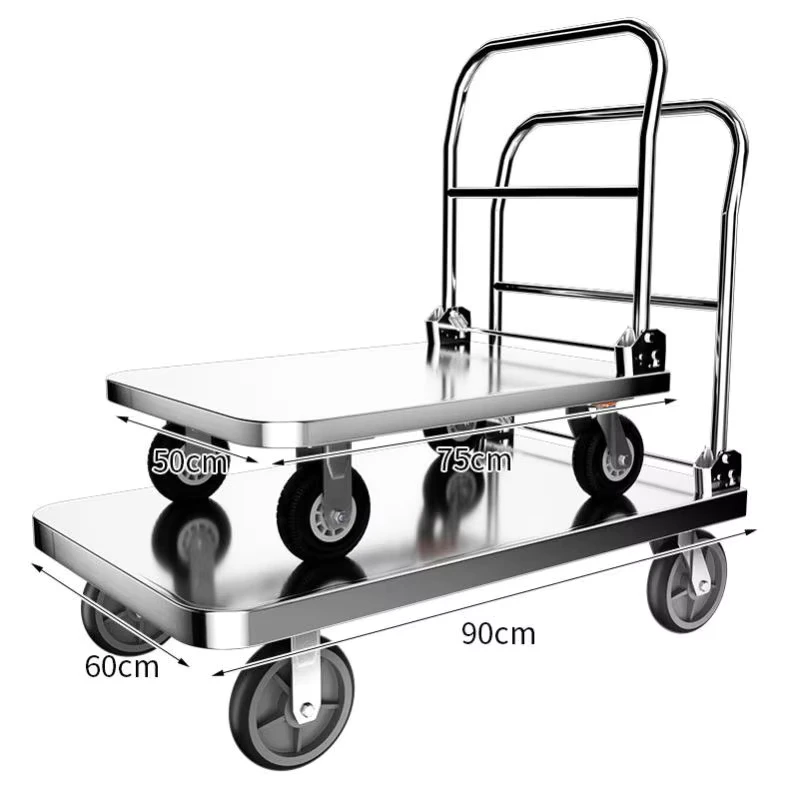 Collapsible Folding Utility Cart Wagon Hand Carts Trolleys Handtruck Foldable Hand Cart