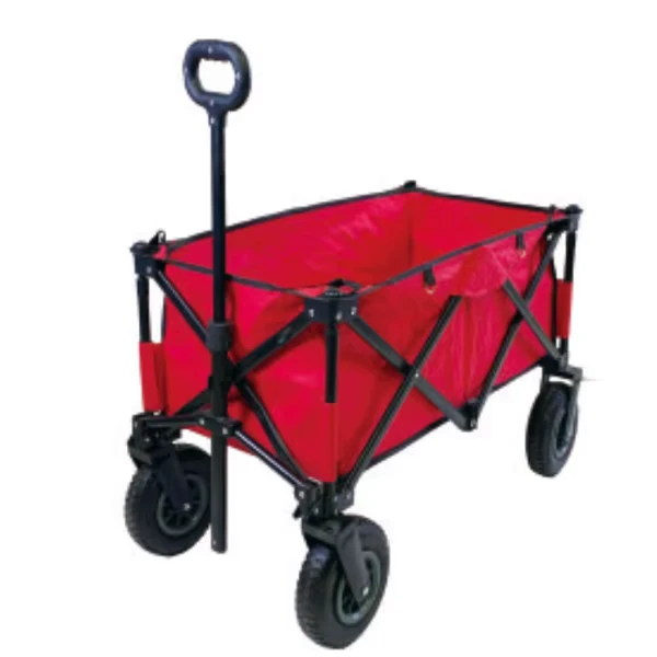 Collapsible Folding Utility Wagon 4 Wheel Foldable Cart for Outdoor Camping Beach Shopping & Kids