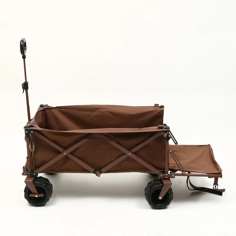 Collapsible Folding Wagon Cart Heavy Duty Utility Beach Wagon Cart With Wheels Foldable 220LBS Large Capacity