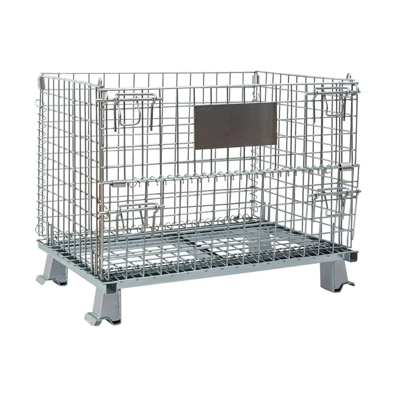 Collapsible Heavy Duty Wire Rolling Metal Movable Shelter Container Wheels Stackable Racking Box TER TD1