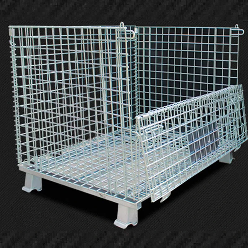 Collapsible Roll Metal Storage Cage Container