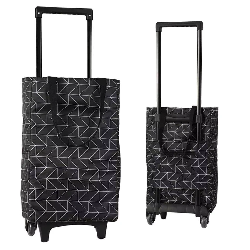 Collapsible Shopping Cart Folding Reusable Shopping Bag With Wheels Grocery Bags Travel Bag on Wheels for Women or Men