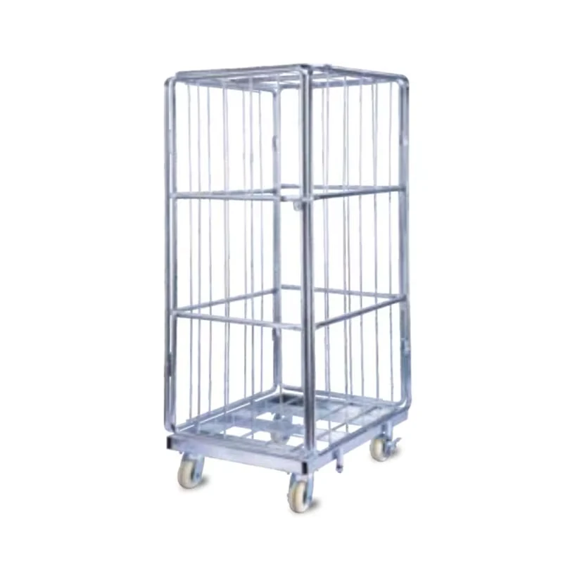 Collapsible Steel Laundry Transport Trolley Supermarket & Hotel Storage with Load Capacity for Laundry Room & Transport