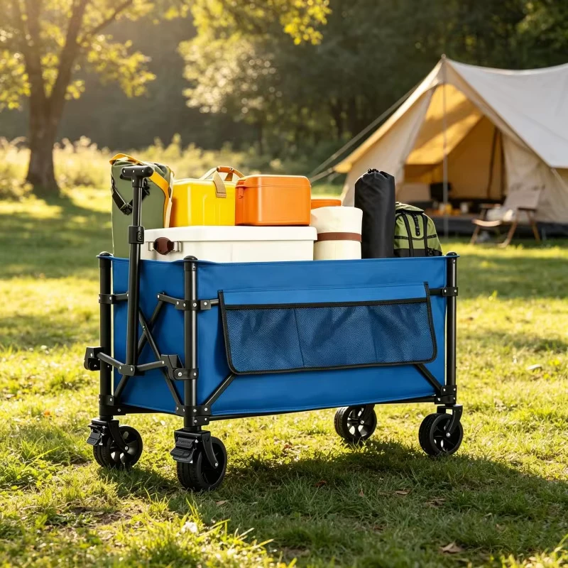 Collapsible Wagon Cart with Big Capacity Small Fold Size Garden Utility Cart